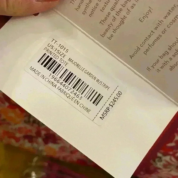 Trina Turk Women's Tote Adjustable Strap Faux Leather Spring Majorelle Garden - Picture 2 of 14